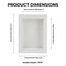 Classic White Wood Shadown Box Frame with Acrylic Front - White Suede Backing, 30 Sizes